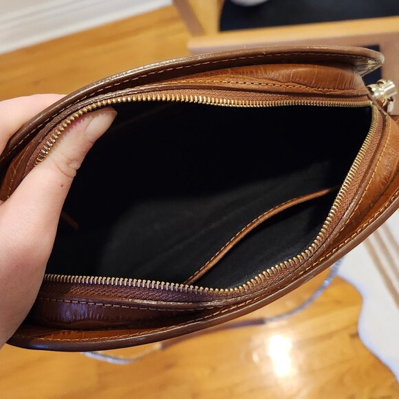 Sezane Victor Chocolate Crocodile Crossbody - Picture 6 of 7